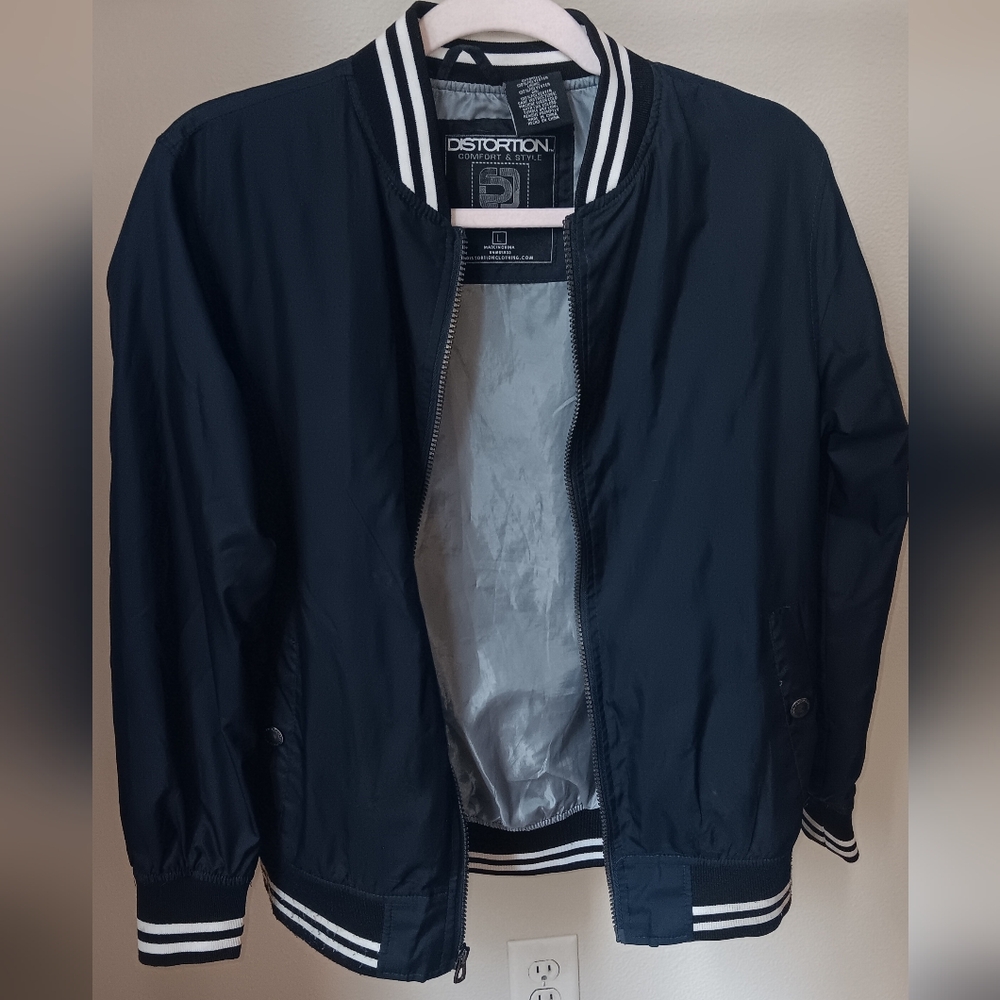 Distortion Navy Bomber Jacket